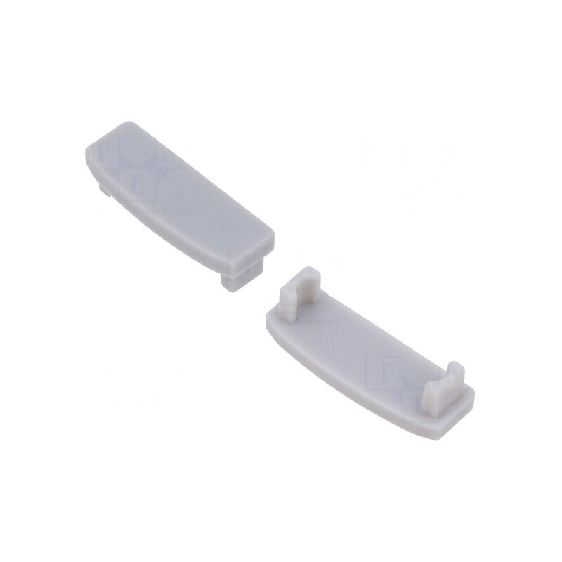 Obturator Argintiu pentru Profil LED - Set 10 Buc. | Electronic-mag.ro | Componente Electronice