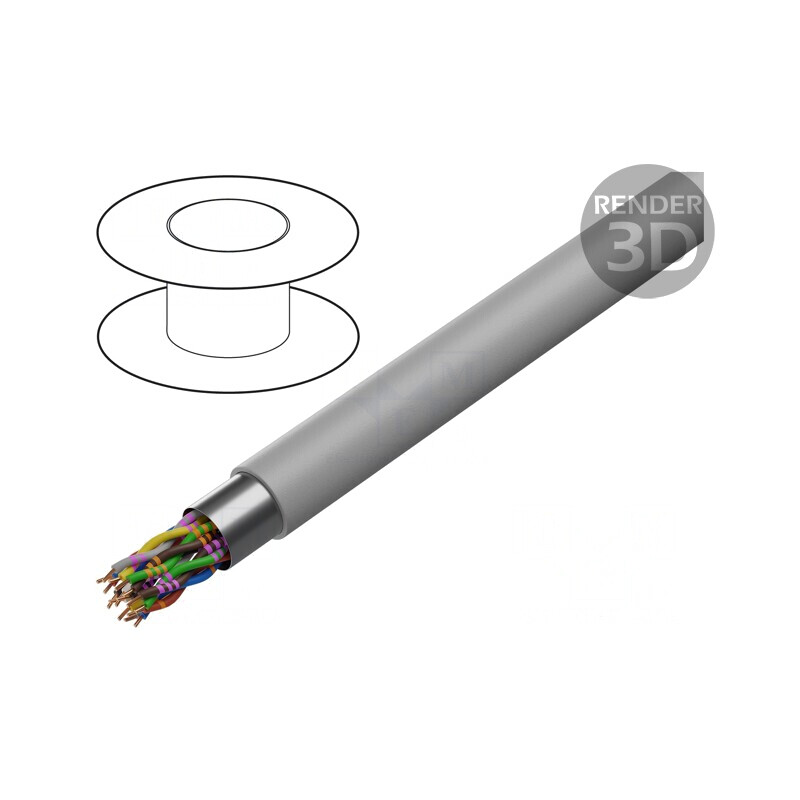 Cablu Ecranat 8x2x0,5mm Folie Al-PET PVC Gri | Electronic-mag.ro | Componente Electronice
