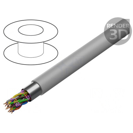 Cablu Ecranat 8x2x0,5mm Folie Al-PET PVC Gri | Electronic-mag.ro | Componente Electronice