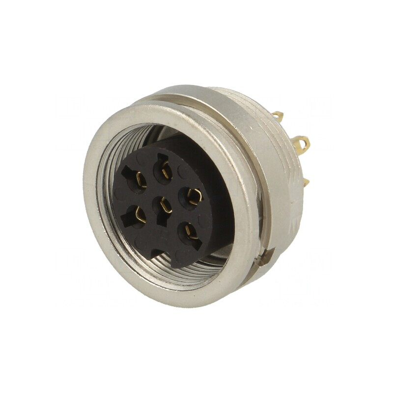 Conector M16 Soclu Mamă 6-PIN 5A 250V IP40 | Electronic-mag.ro | Componente Electronice