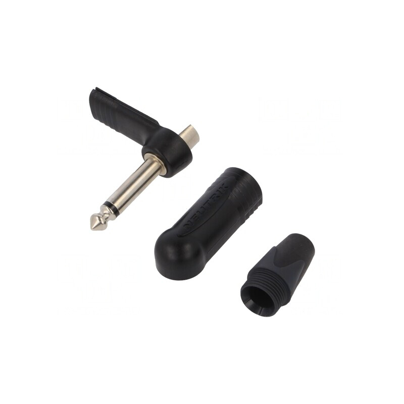 Mufă Jack 6,3mm Mono Tată Unghi 90° pentru Cablu | Electronic-mag.ro | Componente Electronice
