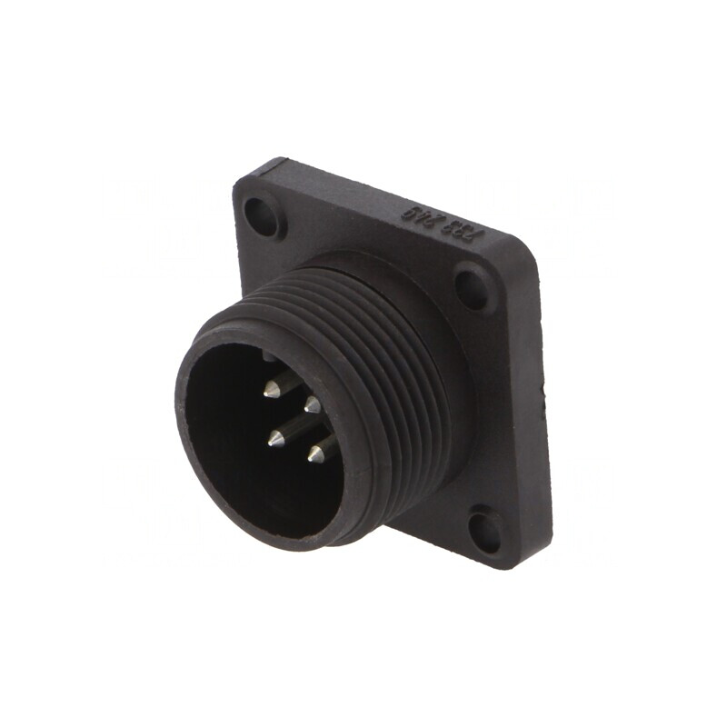 Conector circular soclu IP67 4 pini argintat tată | Electronic-mag.ro | Componente Electronice