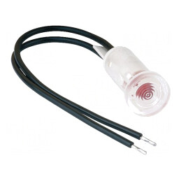 Lampă LED Control Plată Roșie Ø9,7mm 100mm Cabluri | Electronic-mag.ro | Componente Electronice