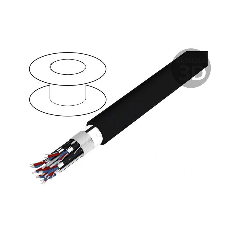 Cablu Difuzor HELUSOUND 8x2x0,22mm Negru | Electronic-mag.ro | Componente Electronice