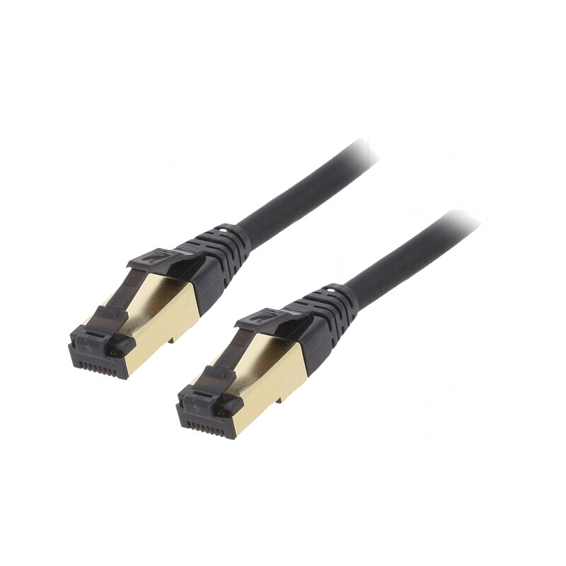 Patch cord S/FTP Cat 8 LSZH negru 1,5m | Electronic-mag.ro | Componente Electronice