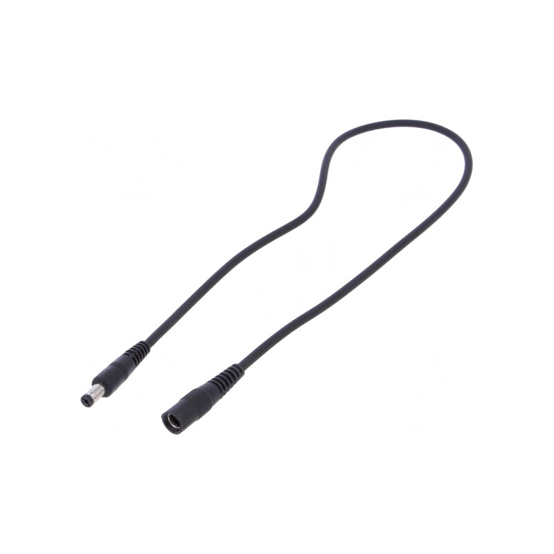 Cablu DC Negru 1x1mm2 cu Soclu 5,5/2,1 și Mufă 5,5/1,7 | Electronic-mag.ro | Componente Electronice