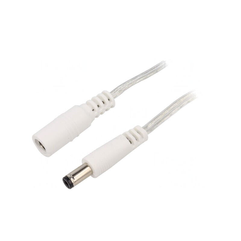 Cablu Alimentare DC 5,5/2,1 Mufă-Soclu 1m | Electronic-mag.ro | Componente Electronice