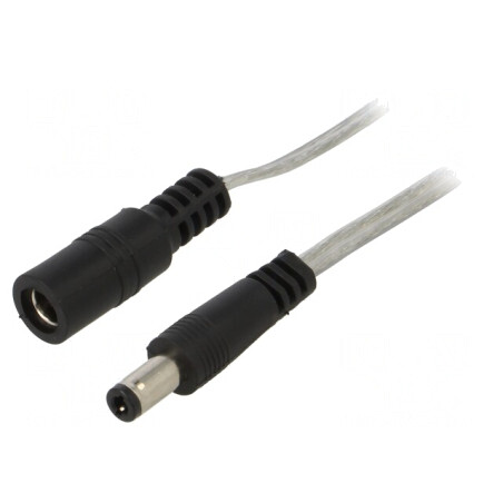 Cablu DC 5,5/2,5 Mufă-Soclu 1m | Electronic-mag.ro | Componente Electronice