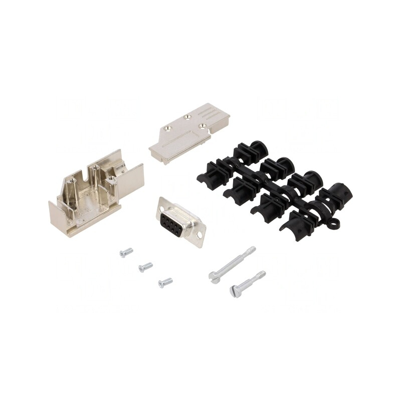 Conector D-Sub 9P Femelă 90° pentru Lipire pe Cablu | Electronic-mag.ro | Componente Electronice