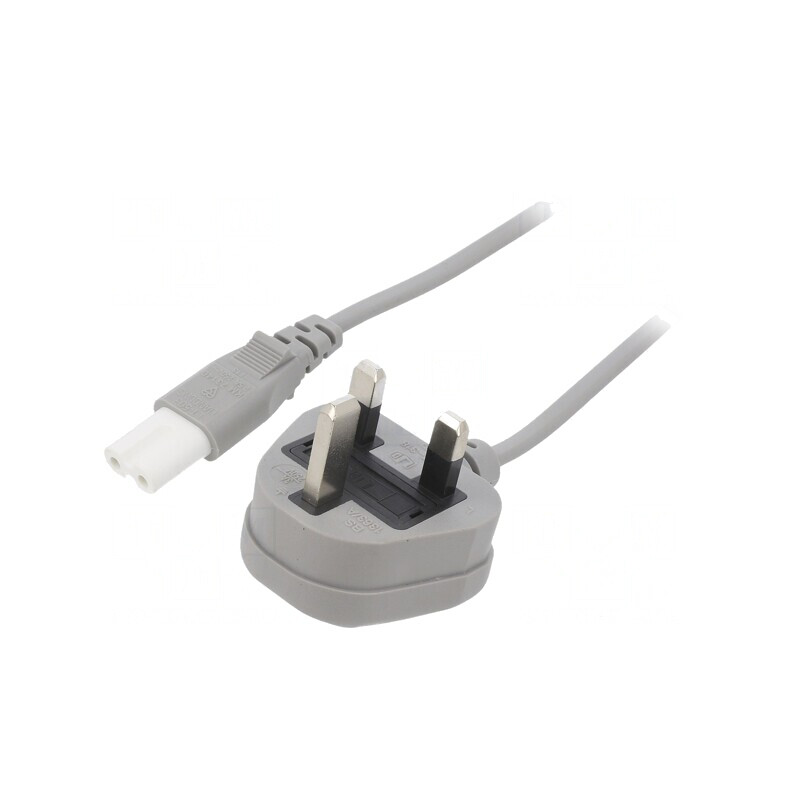 Cablu Alimentare 2x0.75mm² 3m Gri 3A | Electronic-mag.ro | Componente Electronice