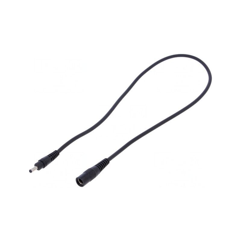 Cablu DC cu Mufă și Soclu Negru 1x1mm2 | Electronic-mag.ro | Componente Electronice
