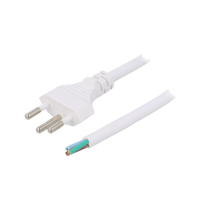 Cablu Electric 3x1mm2 Alb 3m 10A 250V | Electronic-mag.ro | Componente Electronice