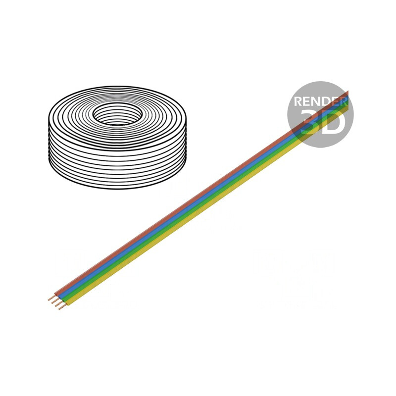 Cablu bandă FBK Toy 4x0,14mm2 5m | Electronic-mag.ro | Componente Electronice