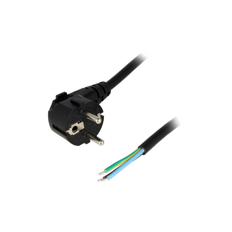 Cablu electric 3x1,5mm2 cu ştecăr în unghi | Electronic-mag.ro | Componente Electronice