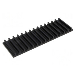 Radiator extrudat cu aripioare negru 50x159x10mm | Electronic-mag.ro | Componente Electronice