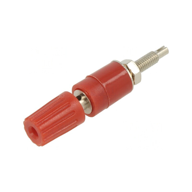Soclu banană 2mm 15A roșie | Electronic-mag.ro | Componente Electronice