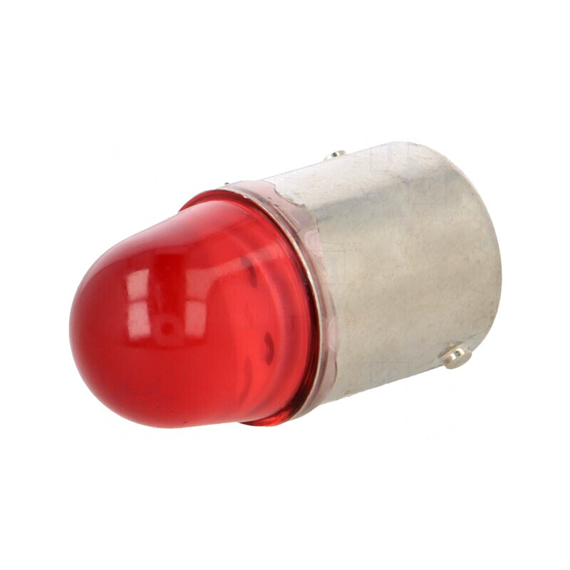 Lampă LED roșie 230V BA15S | Electronic-mag.ro | Componente Electronice