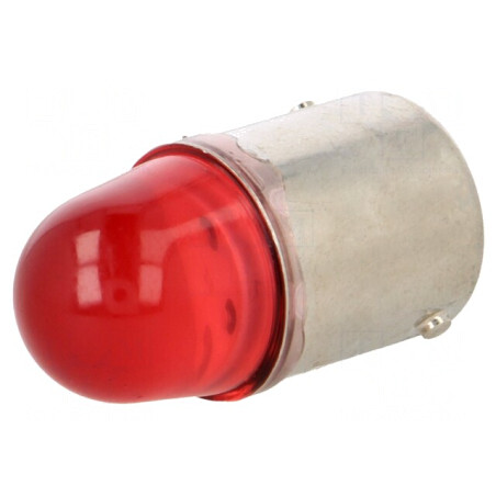 Lampă LED roșie 230V BA15S | Electronic-mag.ro | Componente Electronice