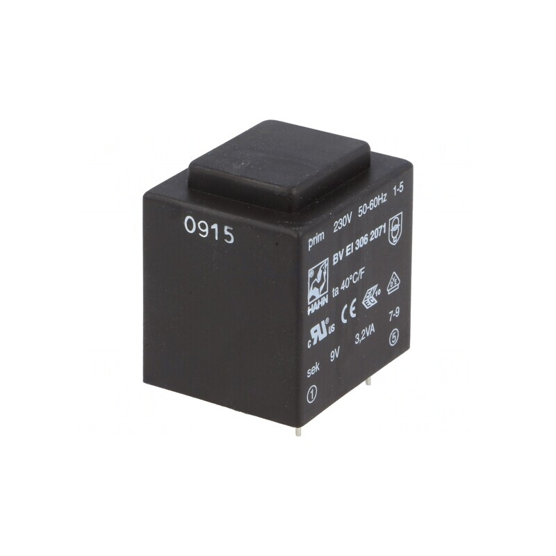 Transformator Încapsulat 3,2VA 230V 9V PCB | Electronic-mag.ro | Componente Electronice