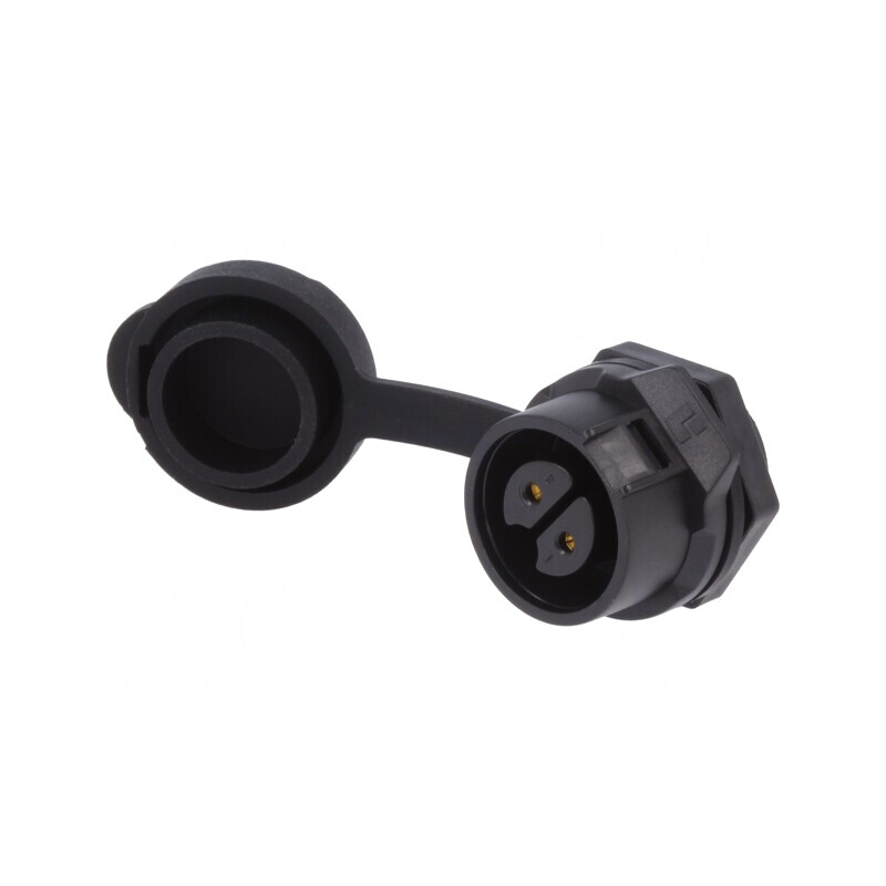 Conector Circular Soclu 16mm 2-PIN Mamă Aurit | Electronic-mag.ro | Componente Electronice