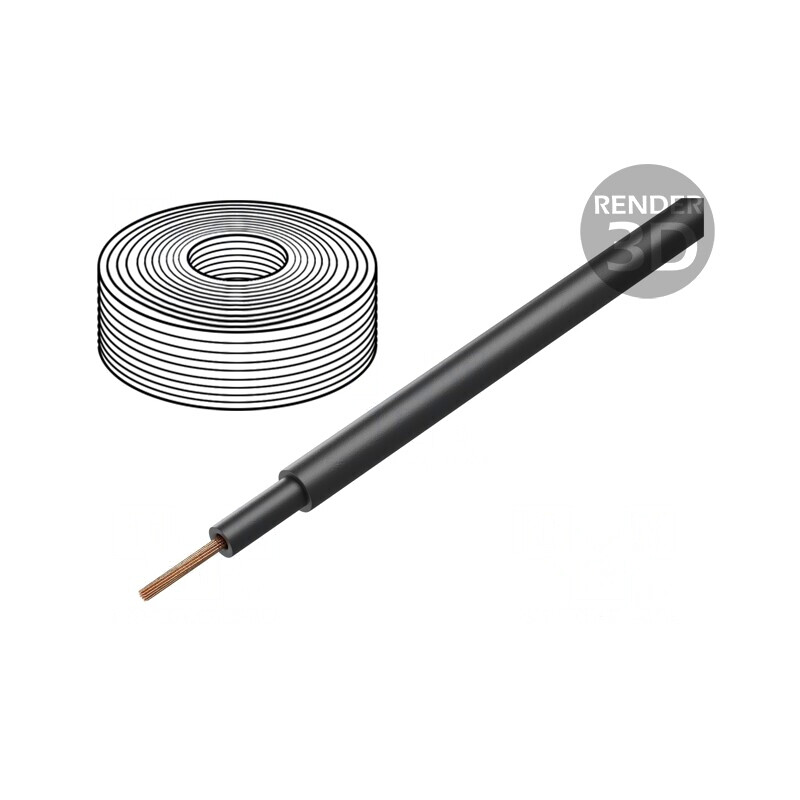 Cablu Electric Rotund 1x10mm2 Cupru Negru TITANEX® | Electronic-mag.ro | Componente Electronice