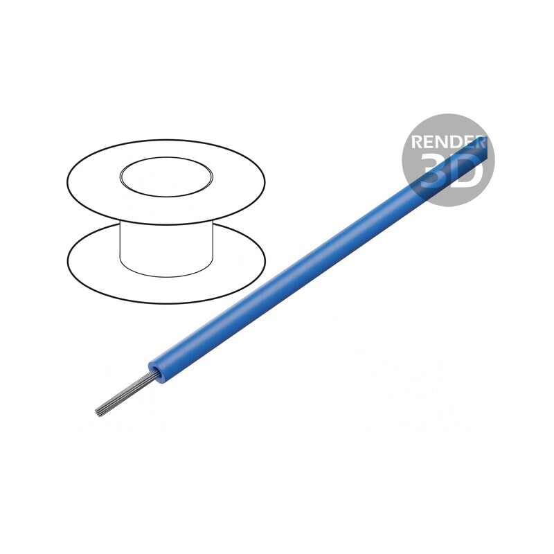 Cablu Silivolt Silicon Albastru 1x2mm2 1,5kV | Electronic-mag.ro | Componente Electronice
