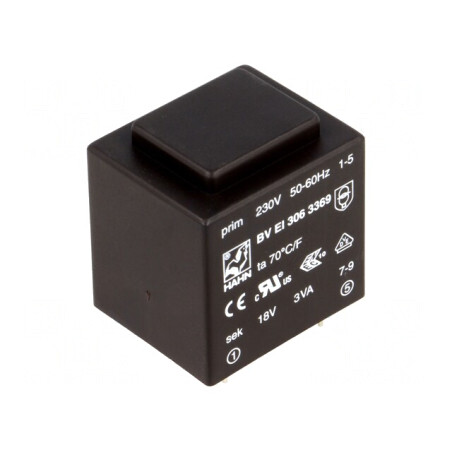 Transformator Încapsulat 3VA 230V 18V PCB | Electronic-mag.ro | Componente Electronice