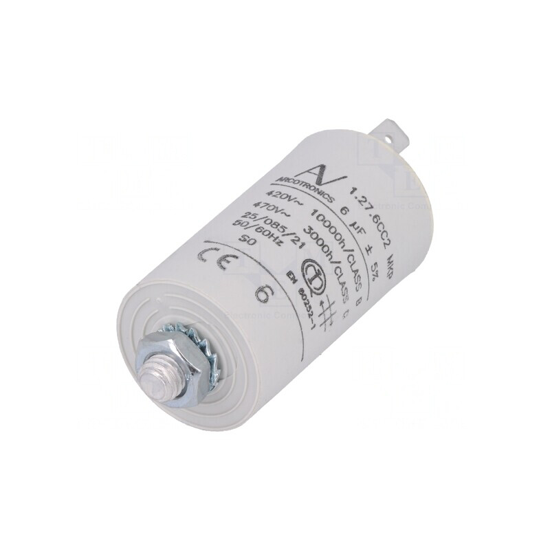 Condensator pentru Motoare 6uF 420VAC | Electronic-mag.ro | Componente Electronice Condensator pentru Motoare 6uF 420VAC | Electronic-mag.ro | Componente Electronice