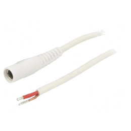 Cablu Alb DC 5,5/2,1 2m 1x1mm2 | Electronic-mag.ro | Componente Electronice