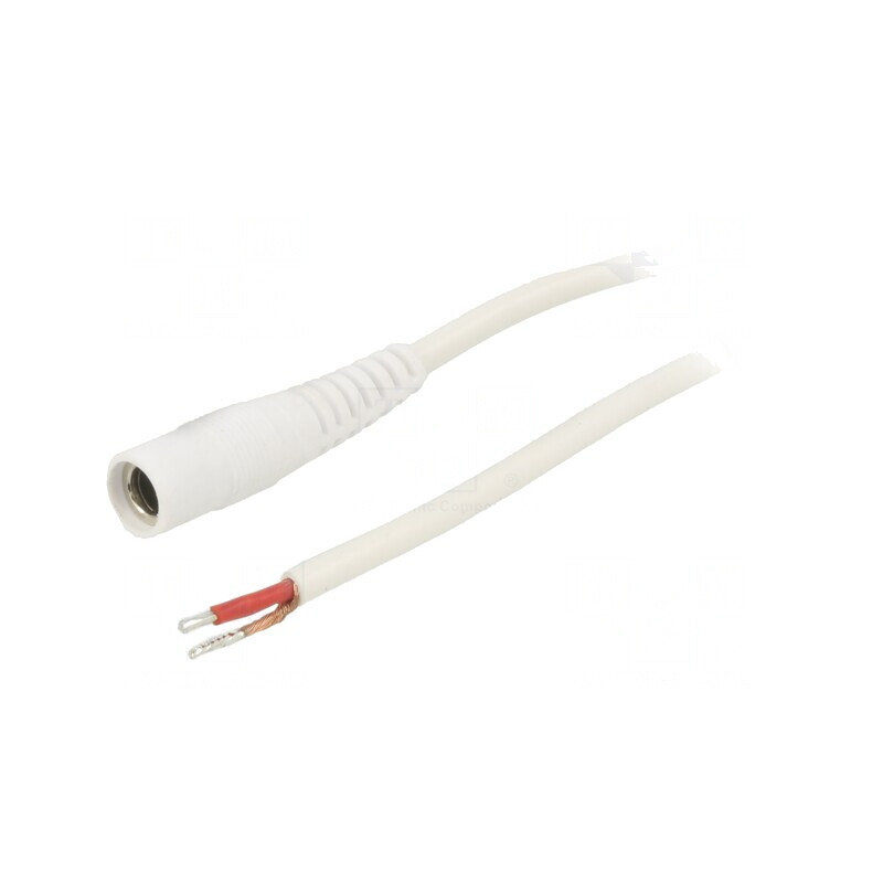 Cablu Alb DC 5,5/2,1 2m 1x1mm2 | Electronic-mag.ro | Componente Electronice