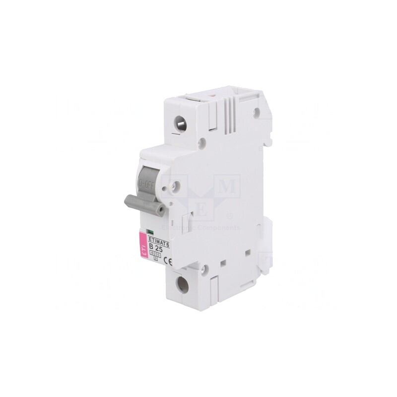 Întrerupător Supracurent 25A 1P 6kA 230/400V | Electronic-mag.ro | Componente Electronice
