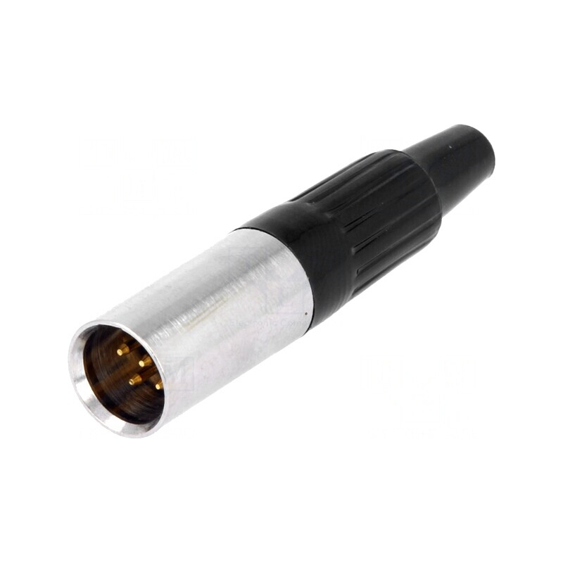 Mufă XLR Mini 5-Pin Tată pe Cablu | Electronic-mag.ro | Componente Electronice