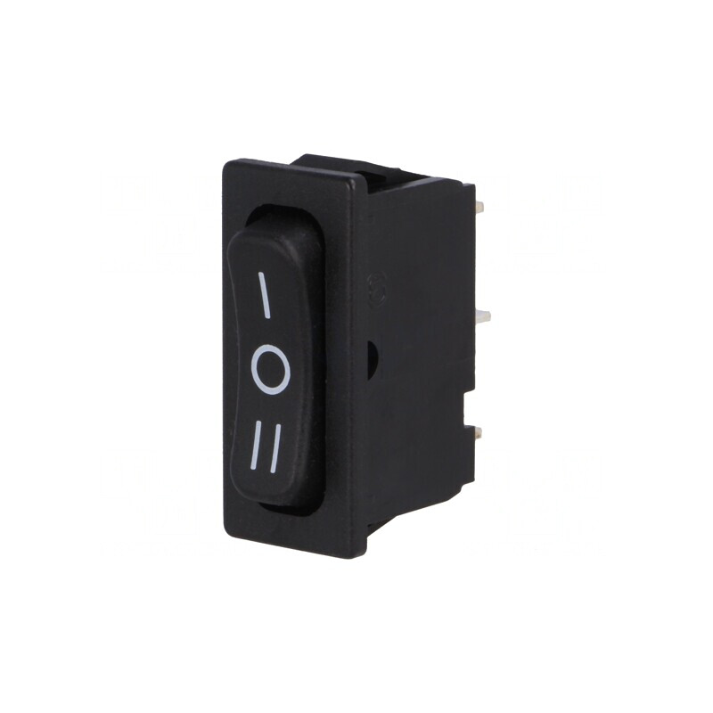 Comutator Basculant Negru ON-OFF-ON 6A/250V IP40 | Electronic-mag.ro | Componente Electronice