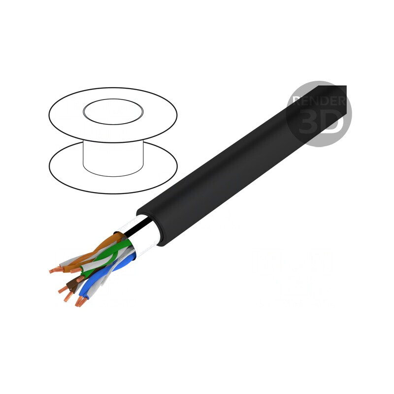 Cablu Ethernet Industrial Exterior Cat 5e 24AWG | Electronic-mag.ro | Componente Electronice