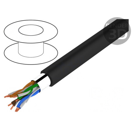 Cablu Ethernet Industrial Exterior Cat 5e 24AWG | Electronic-mag.ro | Componente Electronice