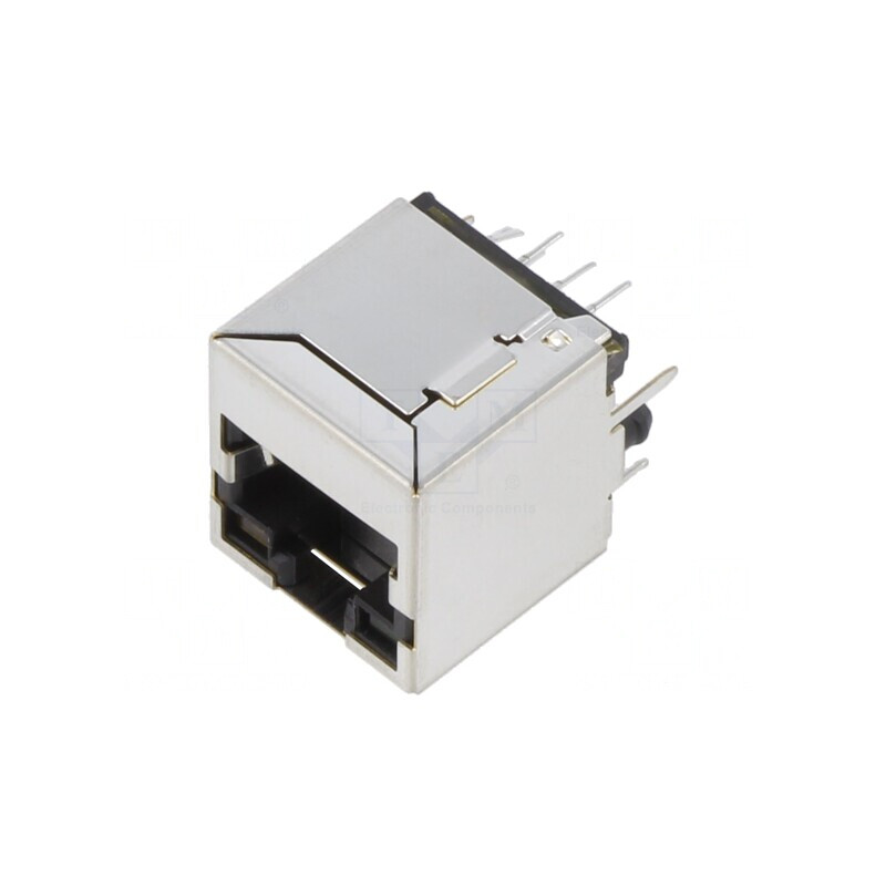 Soclu RJ45 cu LED, 8 Pini, Ecranat, 8p8c THT | Electronic-mag.ro | Componente Electronice Soclu RJ45 cu LED, 8 Pini, Ecranat, 8p8c THT | Electronic-mag.ro | Componente Electronice