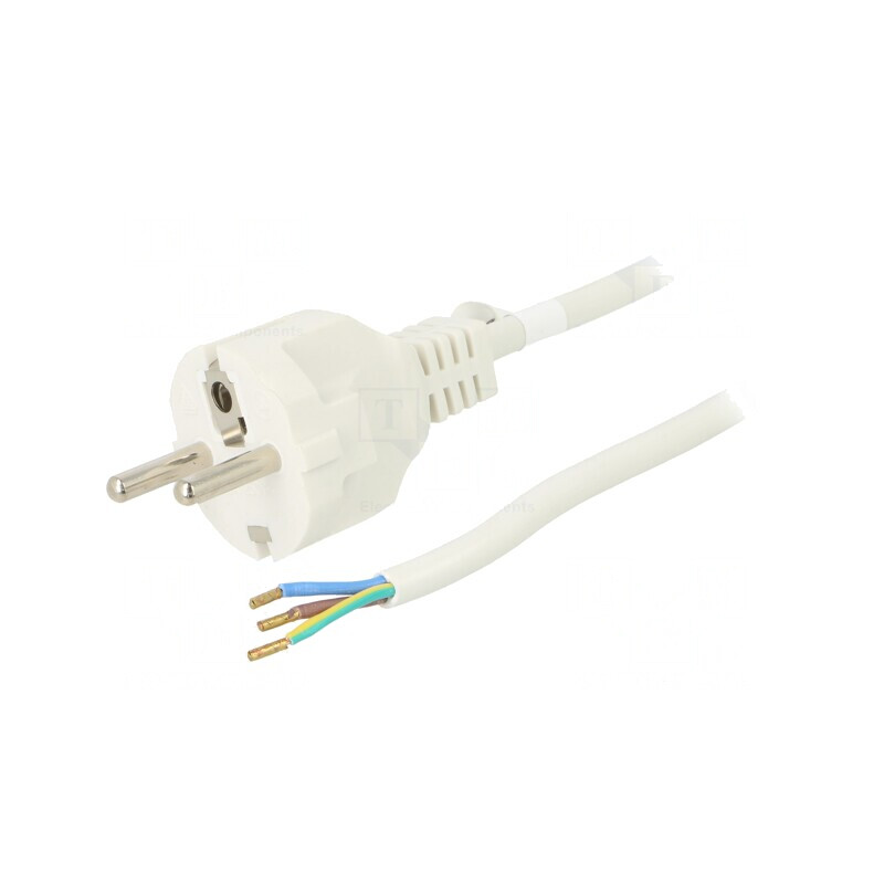 Cablu Alimentare PVC Alb 1.5m 16A 250V | Electronic-mag.ro | Componente Electronice Cablu Alimentare PVC Alb 1.5m 16A 250V | Electronic-mag.ro | Componente Electronice