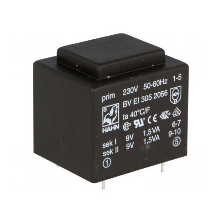 Transformator încapsulat 3VA 230V 9V PCB | Electronic-mag.ro | Componente Electronice