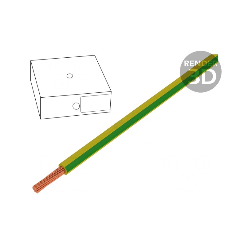 Cablu Electric Cupru 10mm2 PVC Galben-Verde 450/750V | Electronic-mag.ro | Componente Electronice