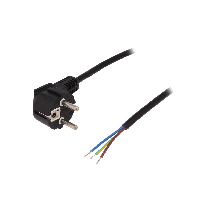 Cablu Alimentare 1.5m Negru 10A CEE 7/7 E/F | Electronic-mag.ro | Componente Electronice