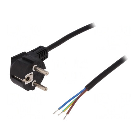 Cablu Alimentare 1.5m Negru 10A CEE 7/7 E/F | Electronic-mag.ro | Componente Electronice