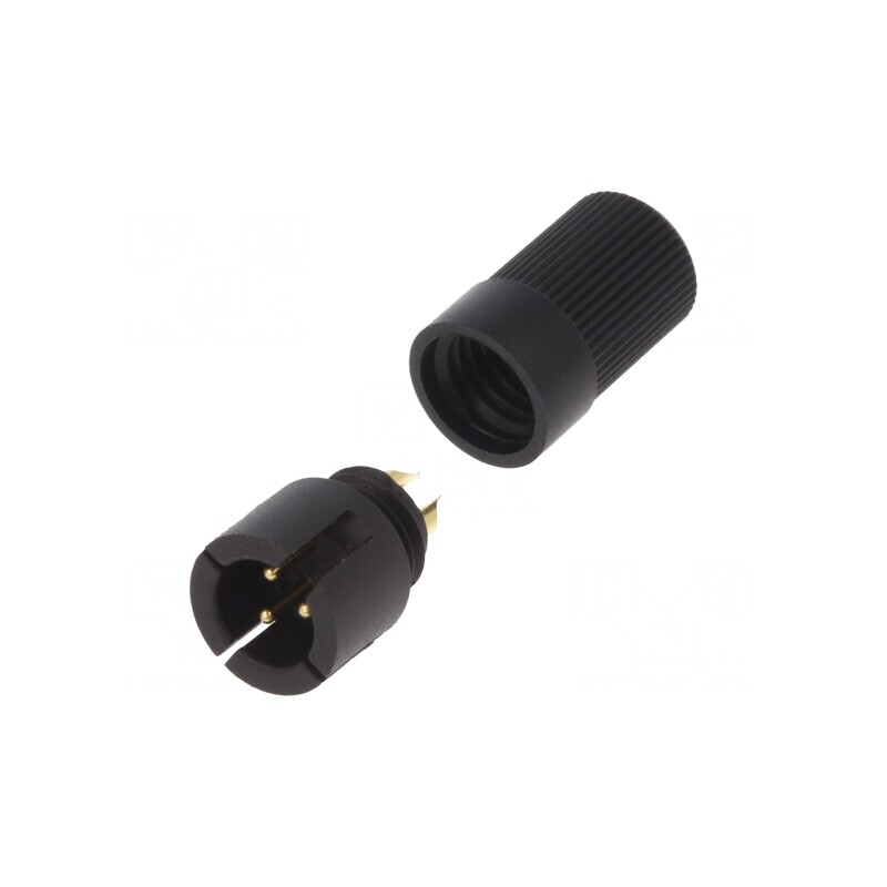 Conector Circular 719 60V 3 PIN Mufă Tată Lipire Cabluri 3A | Electronic-mag.ro | Componente Electronice