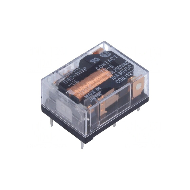 Releu electromagnetic SPST-NO 12VDC 10A 250VAC | Electronic-mag.ro | Componente Electronice