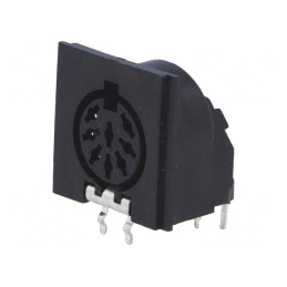 Soclu DIN mamă 8 pini unghi 90° pentru PCB | Electronic-mag.ro | Componente Electronice