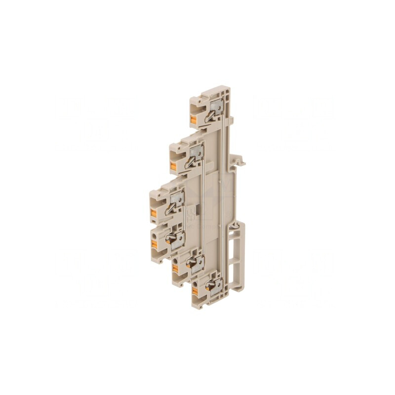 Conector de Șine 2,5mm2 Bej cu 3 Piste și 6 Borne | Electronic-mag.ro | Componente Electronice