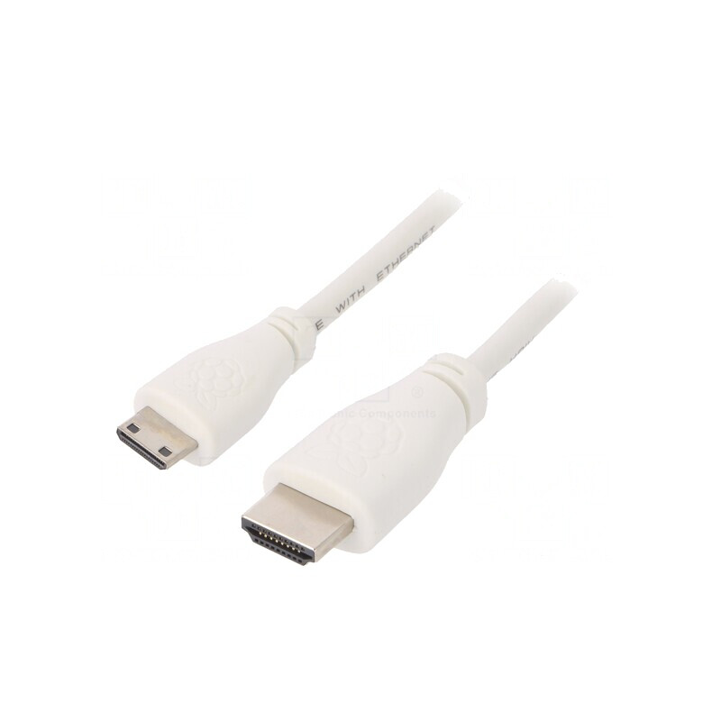 Cablu HDMI 2.0 Mini HDMI Alb 1m | Electronic-mag.ro | Componente Electronice