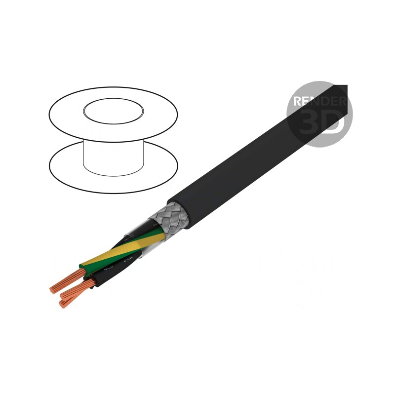 Cablu ÖLFLEX® CLASSIC 115 CY BK 3x2.5mm² PVC Negru 300V/500V | Electronic-mag.ro | Componente Electronice