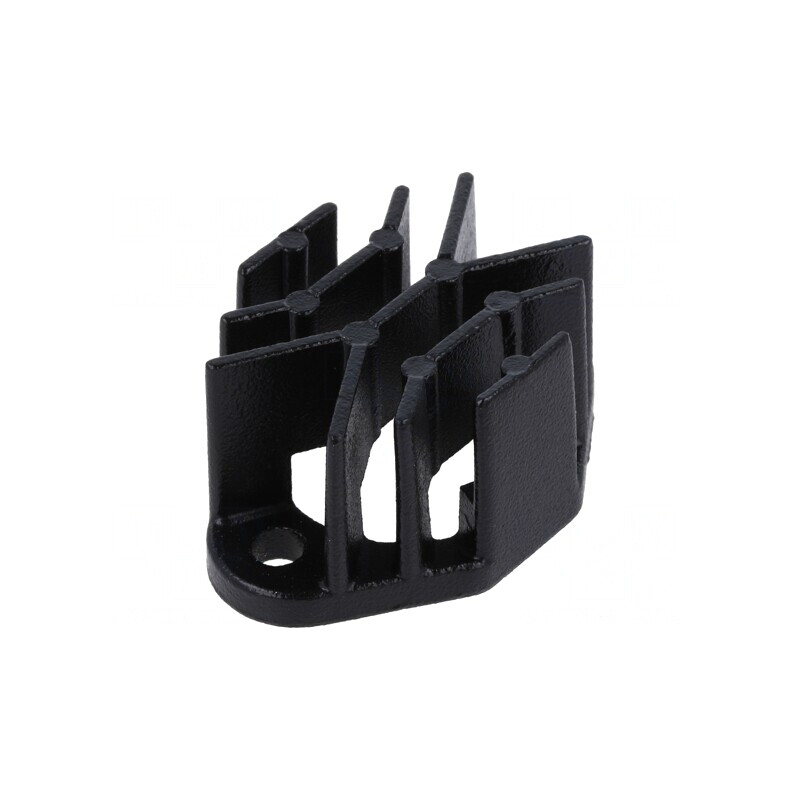 Radiator turnat cu aripioare negru 40mm x 27mm | Electronic-mag.ro | Componente Electronice