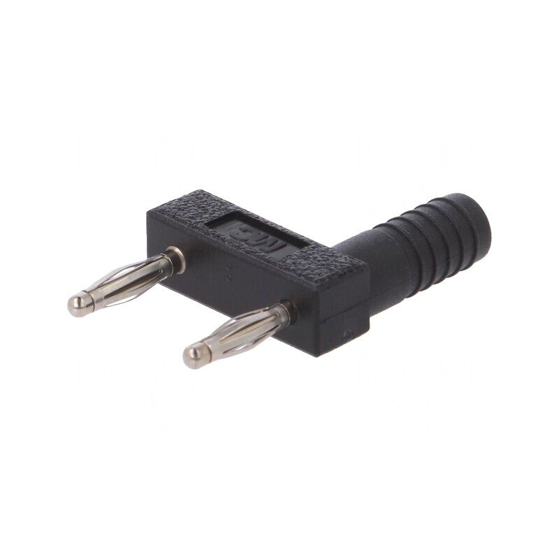 Conector banană stivuibil 2mm 60V negru nichelat | Electronic-mag.ro | Componente Electronice