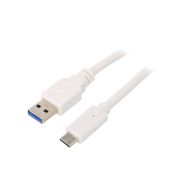 Cablu USB 3.0 A la C 1.8m Alb Aurit | Electronic-mag.ro | Componente Electronice